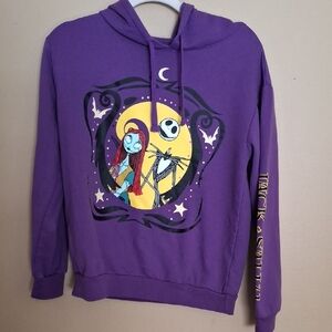 DisneyNightmare Before Christmas Purple Graphic Hoodie Girl Large